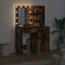 vidaXL Dressing Table Set with Shelf 2 pcs Smoked Oak 50 x 41 x 135 cm