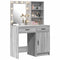 vidaXL Dressing Table Set with Door 2 pcs Grey sonoma 50 x 41 x 135 cm