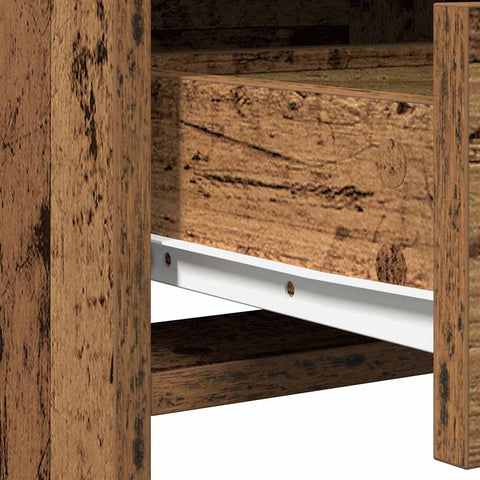 vidaXL Dressing Table Set with Drawer 2 pcs Old wood 50 x 41 x 135 cm