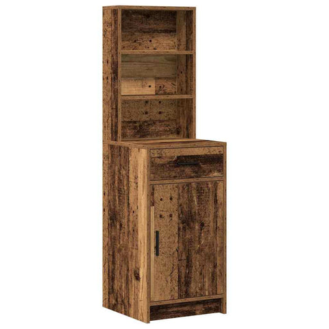 vidaXL Dressing Table Set with Drawer 2 pcs Old wood 50 x 41 x 135 cm