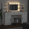 vidaXL Dressing Table Set with Drawer 3 pcs White 78.5 x 41 x 135 cm