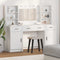 vidaXL Dressing Table Set with Drawer 3 pcs White 78.5 x 41 x 135 cm