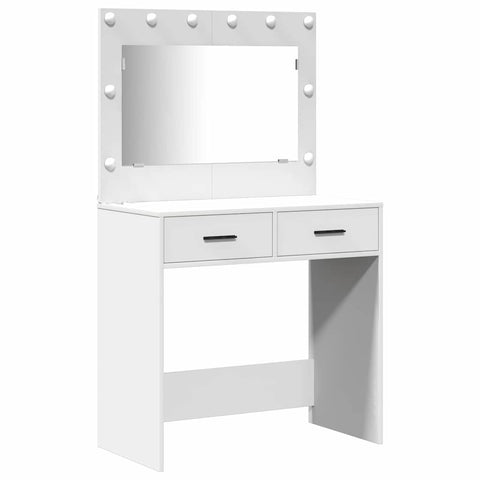 vidaXL Dressing Table Set with Drawer 3 pcs White 78.5 x 41 x 135 cm