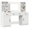 vidaXL Dressing Table Set with Drawer 3 pcs White 78.5 x 41 x 135 cm
