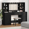 vidaXL Dressing Table Set with Door 3 pcs Black oak 78.5 x 41 x 135 cm