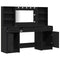 vidaXL Dressing Table Set with Door 3 pcs Black oak 78.5 x 41 x 135 cm