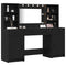 vidaXL Dressing Table Set with Door 3 pcs Black oak 78.5 x 41 x 135 cm