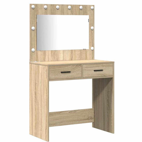 vidaXL Dressing Table Set 3 pcs Sonoma Oak 78.5 x 41 x 135 cm