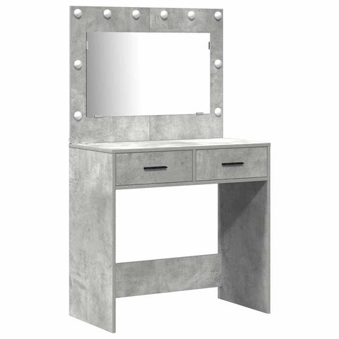 vidaXL Dressing Table Set 3 pcs Concrete Grey 78.5 x 41 x 135 cm