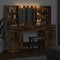 vidaXL Dressing Table Set 3 pcs Smoked Oak 78.5 x 41 x 135 cm