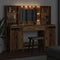vidaXL Dressing Table Set with Shelf 3 pcs Old wood 78.5 x 41 x 135 cm