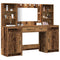 vidaXL Dressing Table Set with Shelf 3 pcs Old wood 78.5 x 41 x 135 cm