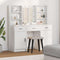 vidaXL Dressing Table Set 3 pcs White 50 x 41 x 135 cm Engineered wood