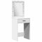 vidaXL Dressing Table Set 3 pcs White 50 x 41 x 135 cm Engineered wood
