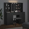 vidaXL Dressing Table Set with Drawer 3 pcs Black oak 50 x 41 x 135 cm