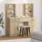vidaXL Dressing Table Set with Shelf 3 pcs Sonoma Oak 50 x 41 x 135 cm