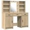 vidaXL Dressing Table Set with Shelf 3 pcs Sonoma Oak 50 x 41 x 135 cm