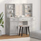vidaXL Dressing Table Set 3 pcs Concrete Grey 50 x 41 x 135 cm