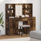 vidaXL Dressing Table Set with Shelf 3 pcs Smoked Oak 50 x 41 x 135 cm