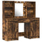 vidaXL Dressing Table Set with Shelf 3 pcs Smoked Oak 50 x 41 x 135 cm