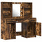 vidaXL Dressing Table Set with Shelf 3 pcs Smoked Oak 50 x 41 x 135 cm