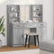 vidaXL Dressing Table Set with Door 3 pcs Grey sonoma 50 x 41 x 135 cm