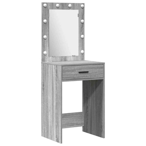 vidaXL Dressing Table Set with Door 3 pcs Grey sonoma 50 x 41 x 135 cm