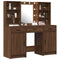 vidaXL Dressing Table Set with Drawer 3 pcs Old wood 50 x 41 x 135 cm