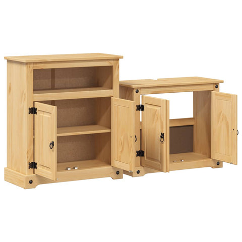 vidaXL 2 Piece Bathroom Furniture Set Corona Solid Wood Pine