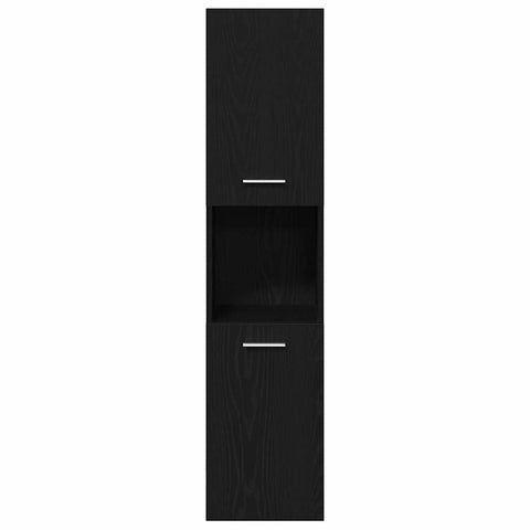 vidaXL 3 Piece Bathroom Furniture Set Black Oak Engineered Wood