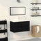 vidaXL Bathroom Furniture Set 3 pcs Black oak 80 x 38.5 x 45 cm