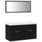 vidaXL Bathroom Furniture Set 3 pcs Black Oak 90 x 38.5 x 46 cm