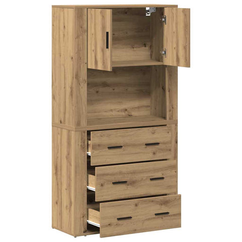vidaXL Highboard Artisan Oak 80 x 33 x 150 cm Engineered Wood