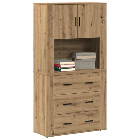 vidaXL Highboard Artisan Oak 80 x 33 x 150 cm Engineered Wood