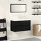 vidaXL Bathroom Furniture Set 3 pcs Black oak 80 x 38.5 x 45 cm