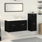vidaXL Bathroom Furniture Set 4 pcs Black Oak 91 x 39.5 x 46 cm