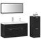 vidaXL Bathroom Furniture Set 4 pcs Black Oak 91 x 39.5 x 46 cm