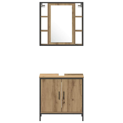 vidaXL Bathroom Vanity Units Brown 33 x 33 x 185.5 cm Engineered wood