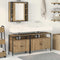 vidaXL Bathroom Vanity Units with Shelf 3 pcs Brown 80 x 30 x 60 cm