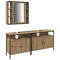 vidaXL Bathroom Vanity Units with Shelf 3 pcs Brown 80 x 30 x 60 cm