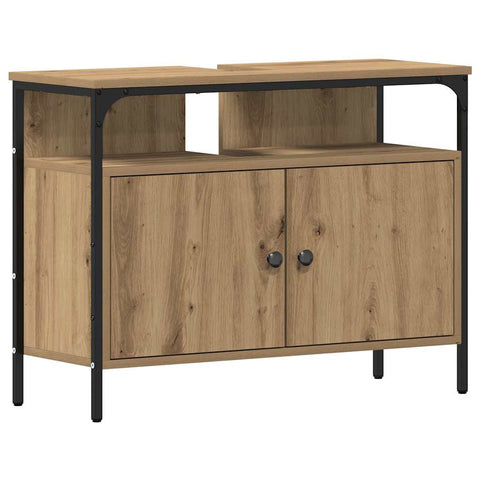 vidaXL Bathroom Vanity Units with Shelf 3 pcs Brown 80 x 30 x 60 cm