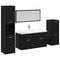 vidaXL Bathroom Furniture Set 4 pcs Black Oak 80 x 38.5 x 45 cm