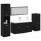 vidaXL Bathroom Furniture Set 4 pcs Black Oak 80 x 38.5 x 45 cm