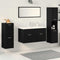 vidaXL Bathroom Furniture Set 5 pcs Black Oak 30 x 30 x 130 cm