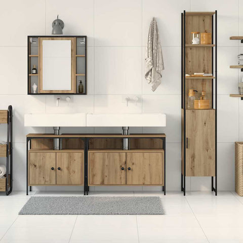 vidaXL Bathroom Cabinet Set Other 4 pcs Artisan oak 33 x 33 x 185.5 cm