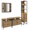vidaXL Bathroom Cabinet Set Other 4 pcs Artisan oak 33 x 33 x 185.5 cm
