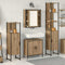 vidaXL Bathroom Furniture Set with Door 4 pcs Brown 33 x 33 x 185.5 cm