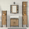 vidaXL Bathroom Furniture Set with Door 4 pcs Brown 33 x 33 x 185.5 cm