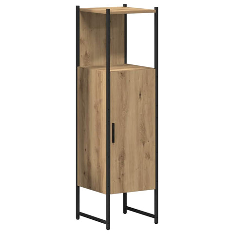 vidaXL Bathroom Furniture Set with Door 4 pcs Brown 33 x 33 x 185.5 cm