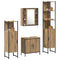 vidaXL Bathroom Furniture Set with Door 4 pcs Brown 33 x 33 x 185.5 cm
